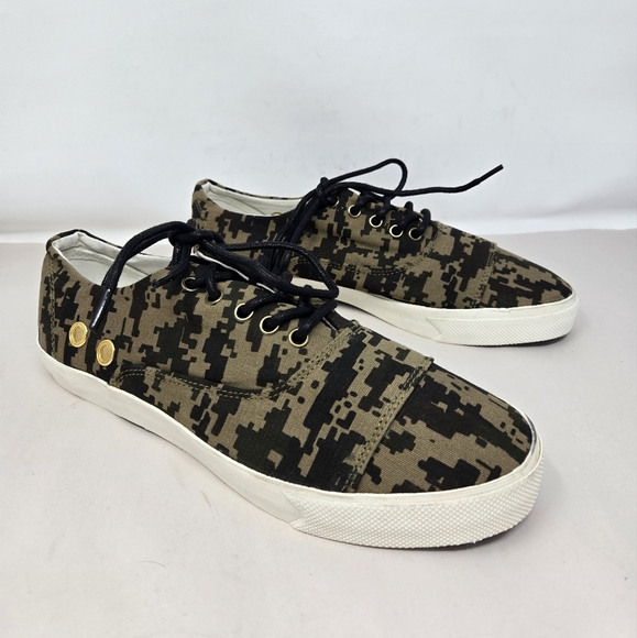 Gram Sneakers Mens Sz 42=9 Tan-Green & Black Fabric Upper Casual Comfort - Picture 2 of 15